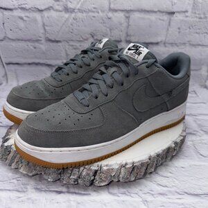 Nike Air Force 1 Low ID Nike By You DN4162-991 Gray Suede Gum Men's Size 11
